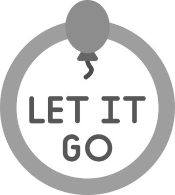 Balon düz simge, vektör, illüstrasyon gitsin