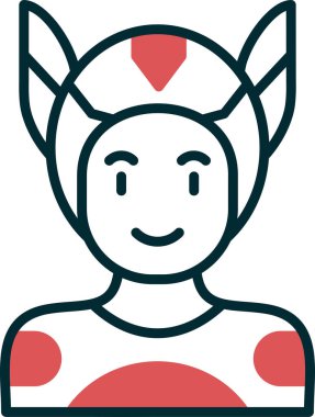 Süper kahraman ağ simgesi, vektör illüstrasyonu