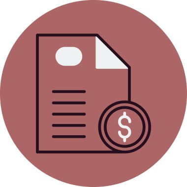 Bill simgesi, vektör illüstrasyonu basit tasarım