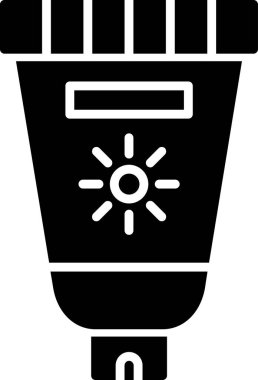 Güneş kremi ikon vektör illüstrasyonu