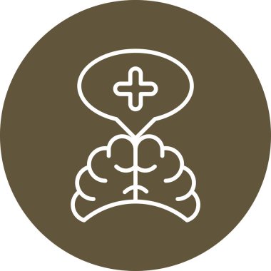 Basit Düşünme simgesinin vektör illüstrasyonu 