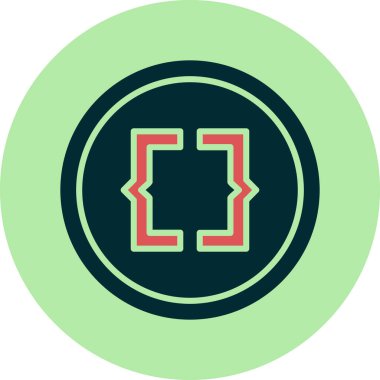 Parantez web simgesi vektör illüstrasyonu