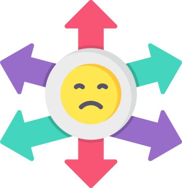 Belirsizlik. Web simgesi basit illüstrasyon