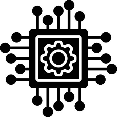 Çip simgesi vektör illüstrasyon tasarımı