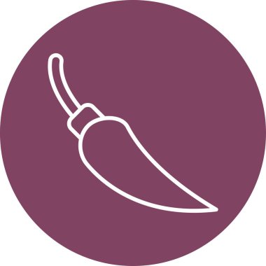 Chili biber simgesi, vektör illüstrasyonu 