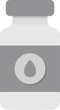 İlaç şişesi ikonunun vektör çizimi. Vitaminler