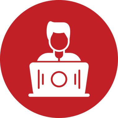 Çalışan ağ simgesi vektör illüstrasyonu