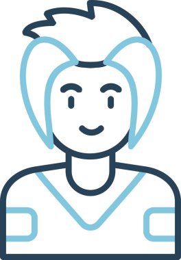 kadın web simgesi vektör illüstrasyonu