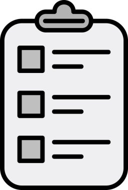 Liste. Web simgesi basit illüstrasyon 