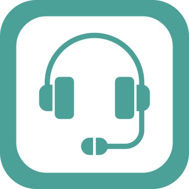 Müşteri hizmetleri, kulaklık ikonu. vektör illüstrasyonu 