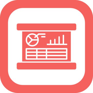 sunum simgesi, vektör illüstrasyonu basit tasarım