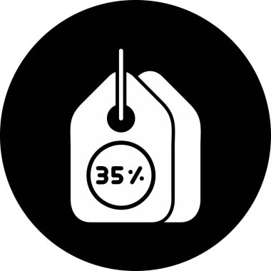 indirimli etiket simgesi, vektör illüstrasyonu basit tasarım