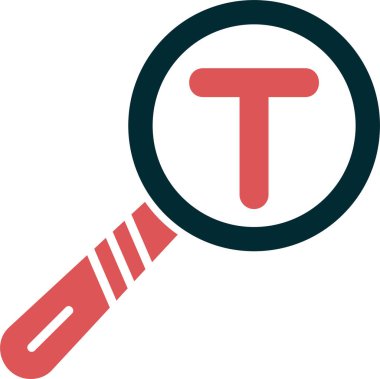 Metin Analiz simgesi vektör illüstrasyonu 