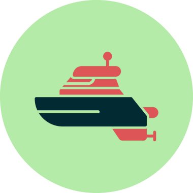 tekne gemisi deniz ikonu vektör çizimi