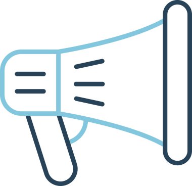 Megafon. Web simgesi basit illüstrasyon 