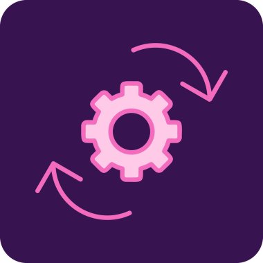 düz ayar simgesi, vektör illüstrasyonu