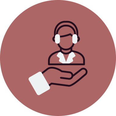 Çağrı merkezi. Basit simge vektörü