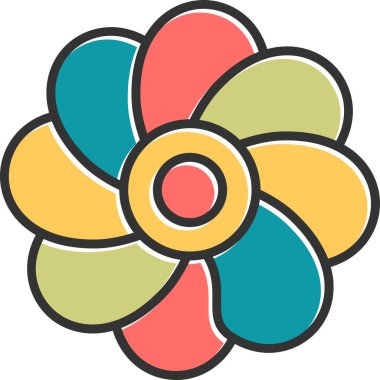 Oleander çiçeği. Web simgesi basit illüstrasyon 