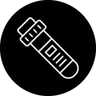 Test tübü simgesi, vektör illüstrasyonu