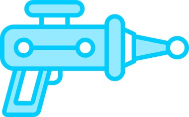 Lazer silahı, silah ikonu, vektör illüstrasyonu