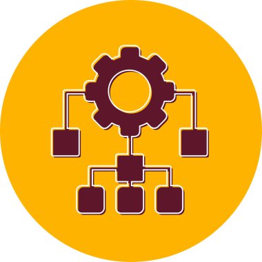 Organizasyon. Web simgesi basit illüstrasyon