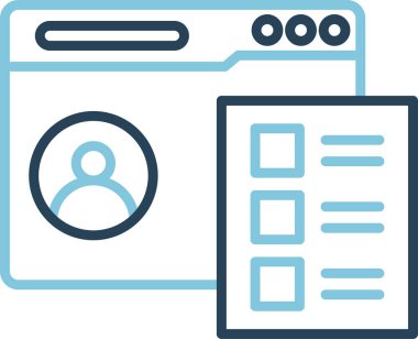 Anket web simgesi, basit vektör illüstrasyonu