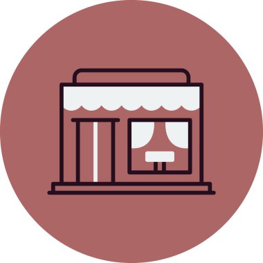 Bistro. Basit bir çizim. Ağ simgesi, logo