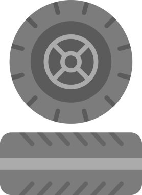 araba tekerlekleri ikon vektör illüstrasyonu