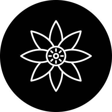 Tutku çiçeği ikonu vektör illüstrasyonu 