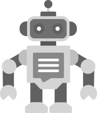 Chatbot, robot simgesi, vektör illüstrasyonu