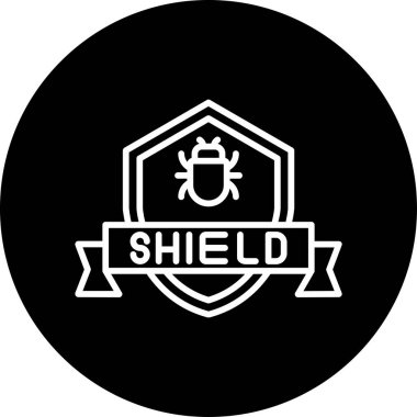 kalkan ağ simgesi vektör illüstrasyonu