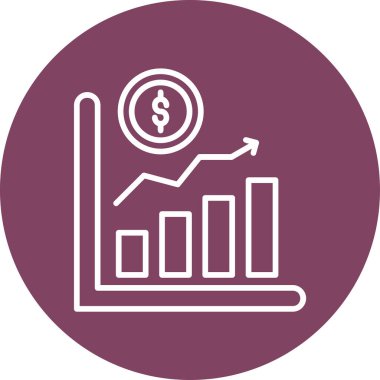 işletme büyüme grafiği vektör simgesi