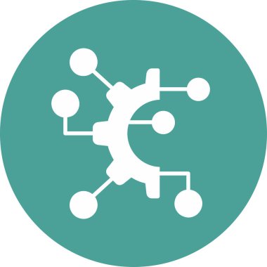 Teknoloji. Web simgesi basit illüstrasyon