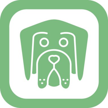 Newfoundland şirin köpek kafası ikonu 