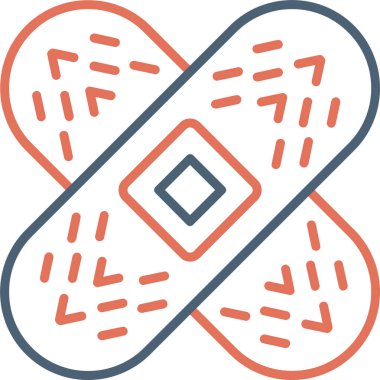Bandaj web simgesi vektör illüstrasyonu