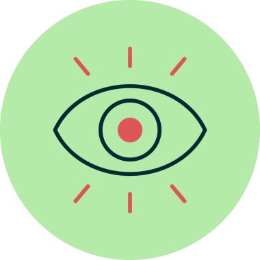 Göz düzlüğü simgesi, vektör çizimi 