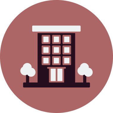 Apartman dairesi. Web simgesi basit illüstrasyon