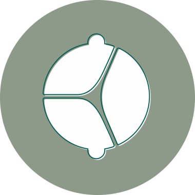 Aort kapakçığı. Web simgesi basit illüstrasyon