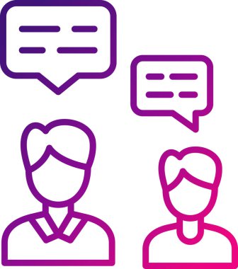 Konuşun. Web simgesi basit illüstrasyon