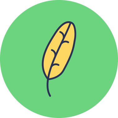 Muz Yaprağı simgesi, vektör illüstrasyonu  