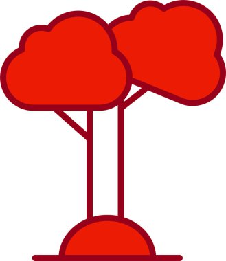 Ağaç. Web simgesi basit illüstrasyon 