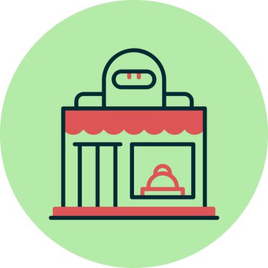 Fırın Dükkanı simgesi vektör illüstrasyonu 