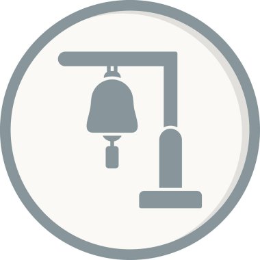 Bell web simgesi, düz biçim, vektör illüstrasyonu