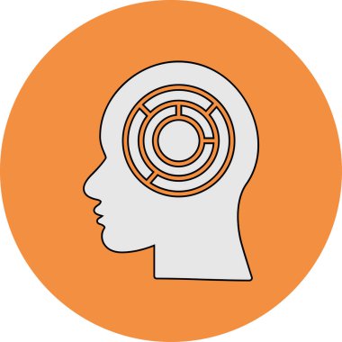 Labirent. Web simgesi basit illüstrasyon