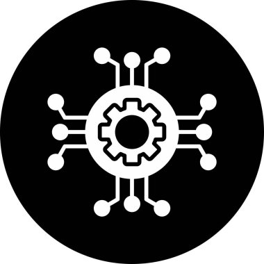 Bilgi ağı web simgesi basit illüstrasyon