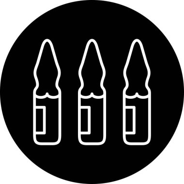 Ampuller web simgesi, basit vektör illüstrasyonu