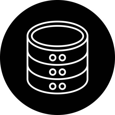 veritabanı simgesi, vektör illüstrasyonu basit tasarım
