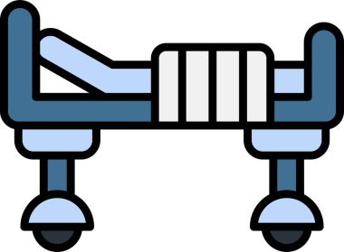 Hastane yatağı ikon vektör illüstrasyonu