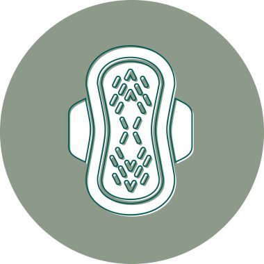 Hijyenik ped web simgesi, basit vektör illüstrasyonu