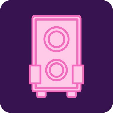 Müzik Sözcüsü Web simgesi basit illüstrasyon